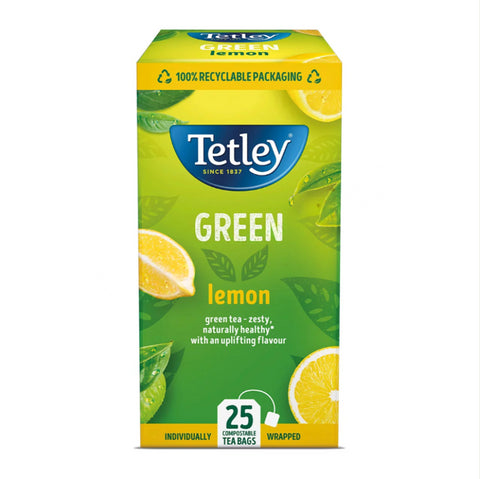 Tetley Green Lemon Green Tea - 6x25 Tea Bags