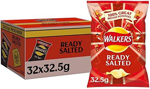 Walkers Salt and Vinegar Crisps 32x32.5g