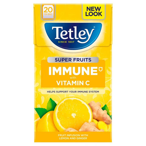 Tetley Super Fruits Immune Lemon & Ginger - 20 Pack (40g)