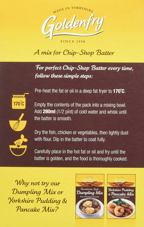 Goldenfry Original Chip Shop Batter Mix 12x170g