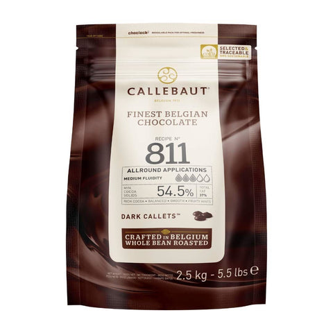 Callebaut Dark Chocolate Callets 811 54.4% 2.5kg