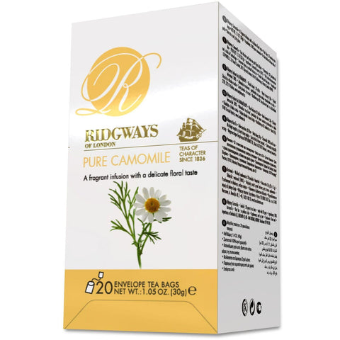 Ridgways Camomile Enveloped Tea - 6 boxes of 20 Bags