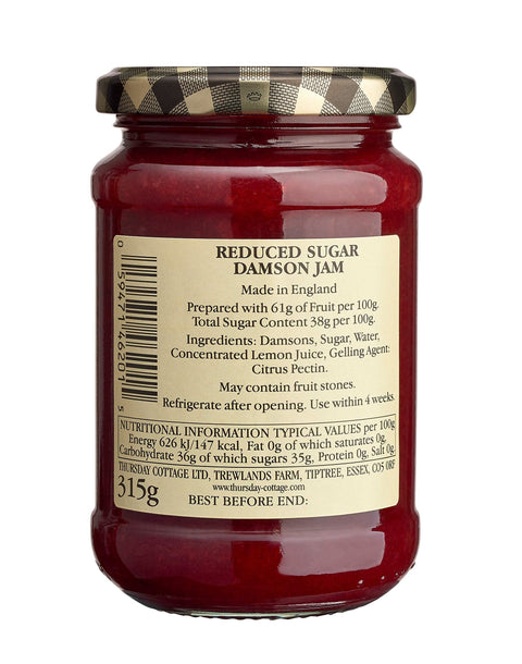 Thursday Cottage Reduced Sugar Damson Jam 6x315g