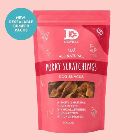 Dewkes Porky Scratchings Dog Treats 300g 100% Pork