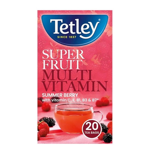 Tetley Super Fruit Multivitamin Summer Berries Tea Bags 4x20x2g