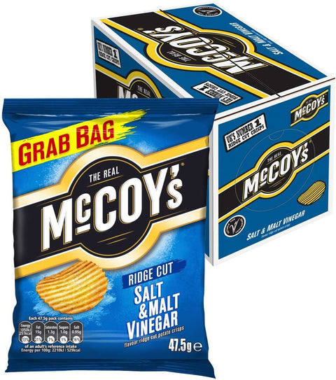 McCoy's Ridge Cut Salt & Malt Vinegar Potato Crisp 36x45g
