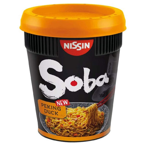 Nissin Soba Peking Duck Pot Noodles Cups 8x90g