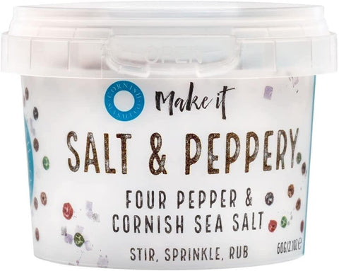 Cornish Pinch Salt & Peppery Sea Salt 8x60g