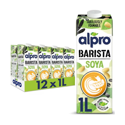 Alpro Barista Soya 12 x 1 Litre Resealable Cartons