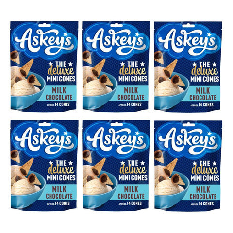 Askeys Deluxe Mini Chocolate Cones 6 x 70g Packs