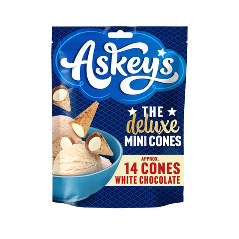 Askeys Deluxe Mini White Chocolate Cones 14 per Pack