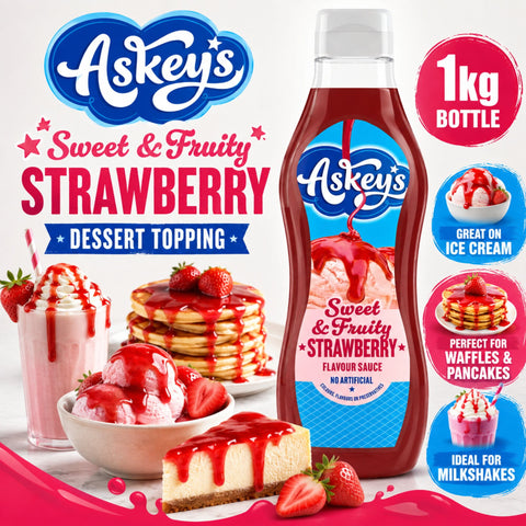Askeys Treat Strawberry Dessert Topping Sauce 1kg