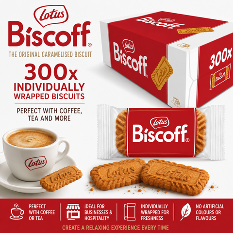 Lotus Biscoff Biscuits - 300 Individually Wrapped Biscuits