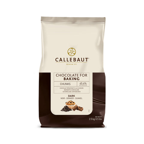 Callebaut Chocolate Chunks Dark 45.4% 2.5kg