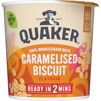 Quaker Oat So Simple Caramelised Biscuit Porridge Pot 8x57g