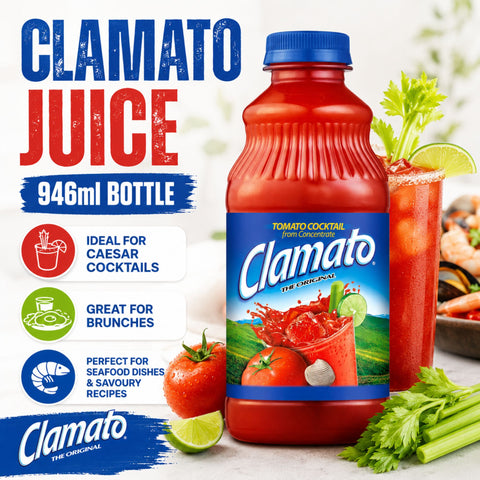 Clamato Tomato Cocktail from Concentrate 946ml Bottles