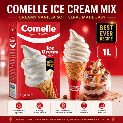 Comelle Ice Cream Mix UHT 1 litre pack creamy vanilla