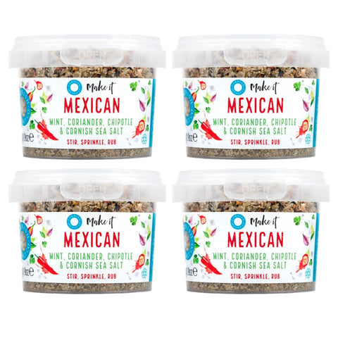 Cornish Sea Salt Mexican Seasoning 4 x 55g Pots