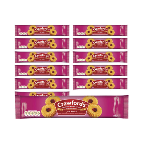 Crawford's Jam Rings 12 x 125g Packs