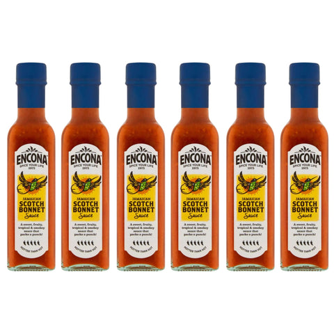Encona Scotch Bonnet Extra Hot Pepper Sauce 6 x 220ml Bottles