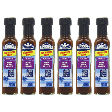 Encona Jamaican Jerk BBQ Sauce 6 x 142ml Bottles