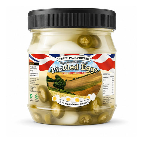 Fresh Packes Pickles Pickled Eggs with Hot Chilli 1kg
