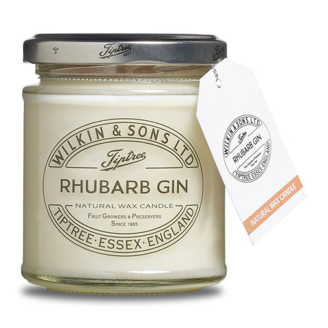 Rhubarb Gin Jam Jar Natural Wax Candles 135g