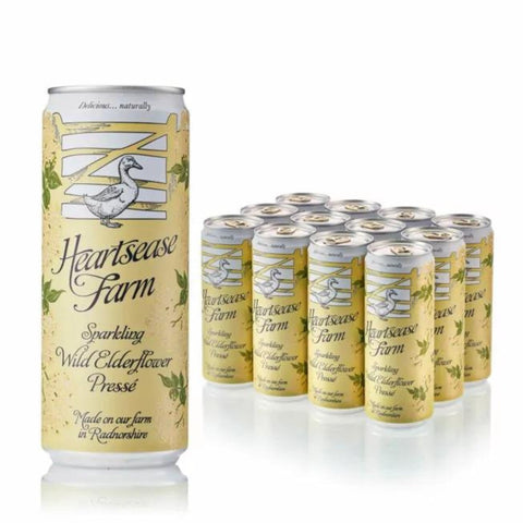 Heartsease Farm Sparkling Elderflower Presse 12 x 330ml Cans