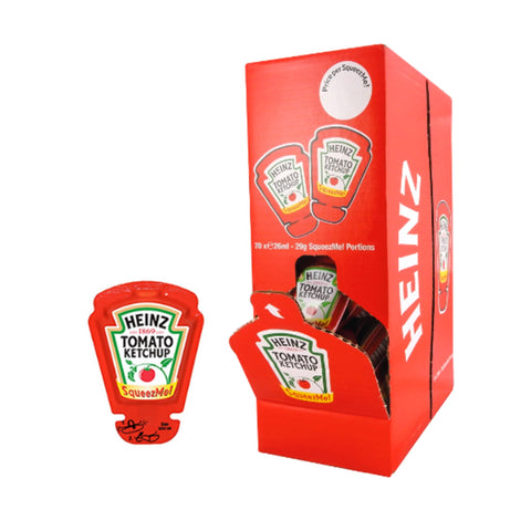 Heinz Tomato Ketchup Squeeze Me Portions - 70x26ml