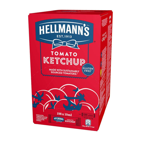 Hellmann's Gluten Free Tomato Ketchup Portions 198x10ml