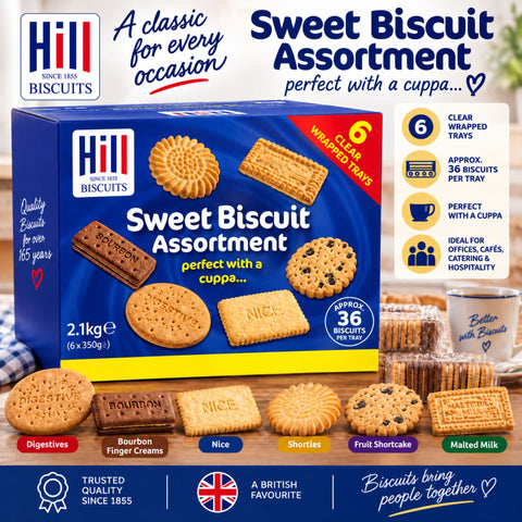 Hill Sweet Biscuit Assortment 2.1kg bulk buy packaging