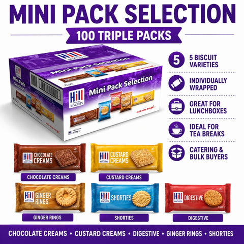 Hill Biscuits Mini Packs Selection - 100 Triple Packs