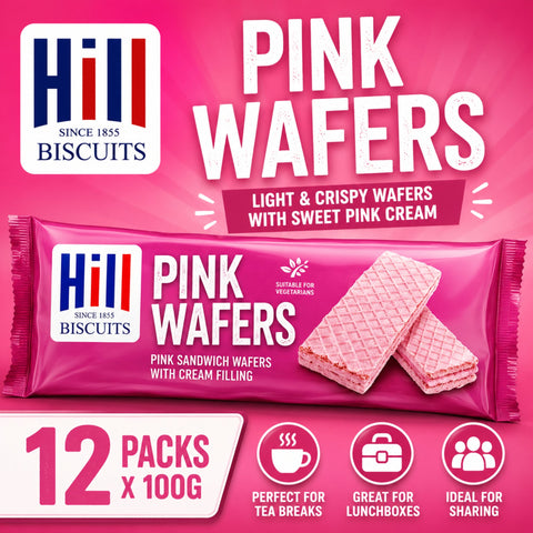 Hill Biscuits Pink Wafers