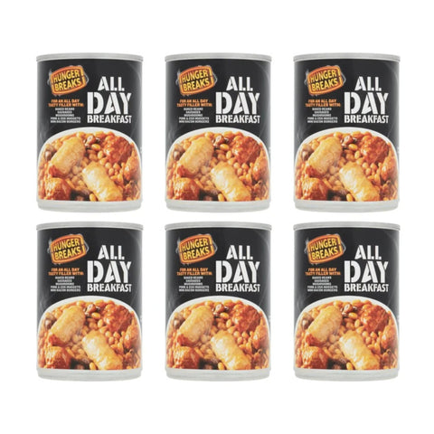 Hunger Breaks All Day Breakfast 6 x 395g Tins