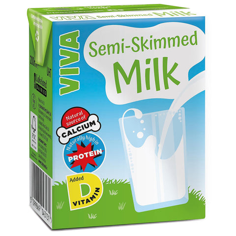 Viva Semi-Skimmed Milk 27x200ml