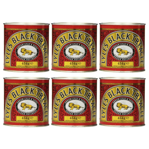 Lyle's Black Treacle Syrup - 6x 454g Tins
