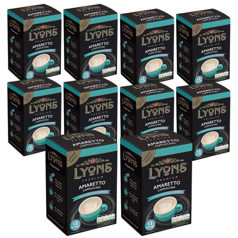 Lyons Amaretto Cappuccino Sachets 10 boxes