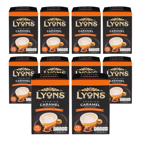 Lyons Caramel Cappuccino Sachets  10 Boxes
