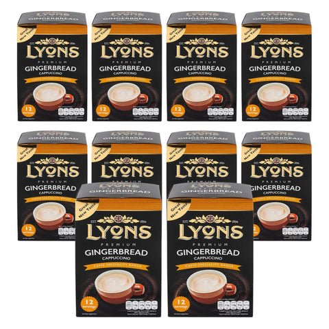 Lyons Gingerbread Cappuccino Sachets 10 boxes