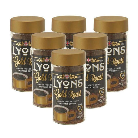 Lyons Gold Roast Instant Coffee 6 x 90g Jars