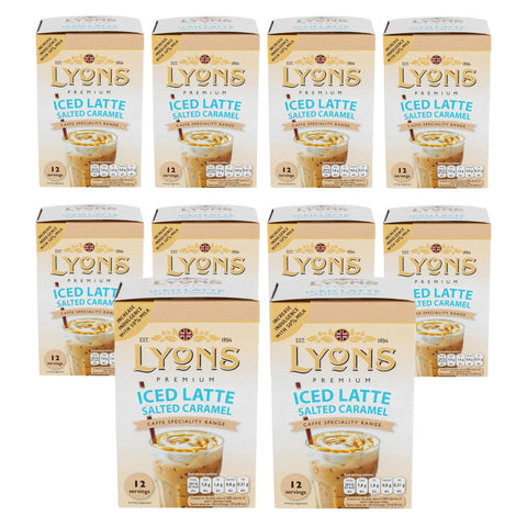 Lyons Iced Latte Salted Caramel Sachets 10 x 12 (120) 15g Servings
