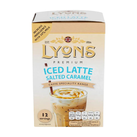 Lyons Iced Latte Salted Caramel Sachets 10 x 12 (120) 15g Servings