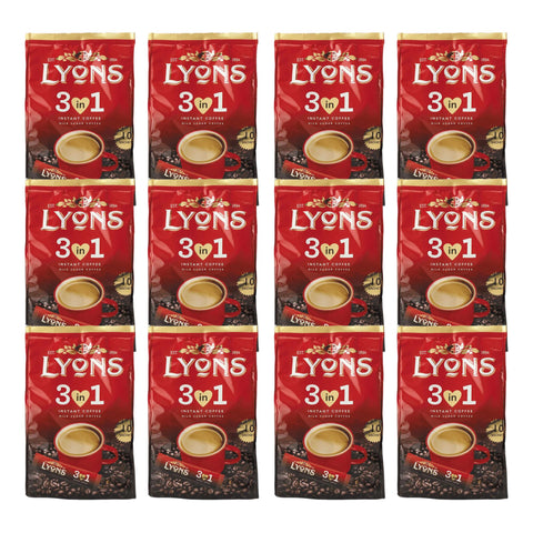 Lyons Instant Coffee 3 in 1 Sachets 12 x 10