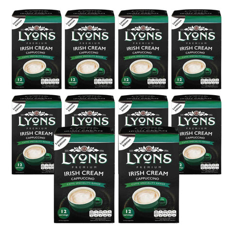 Lyons Irish Cream Cappuccino Sachets 10 x 12 (120) 15g Servings
