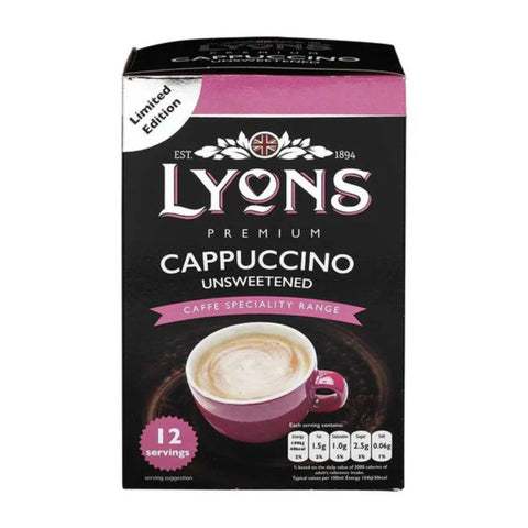 Lyons Unsweetened Cappuccino Sachets 