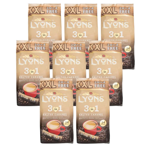Lyons XXL 3 in 1 Salted Caramel Sachets 8 x 24 (192) 18g Servings