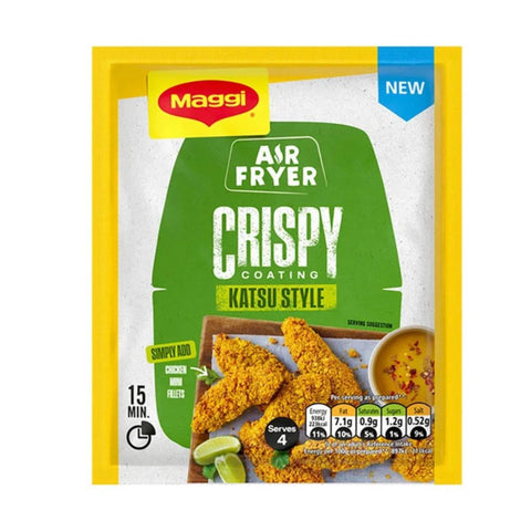 Single 70g sachet of Maggi Air Fryer Crispy Coating Katsu Style