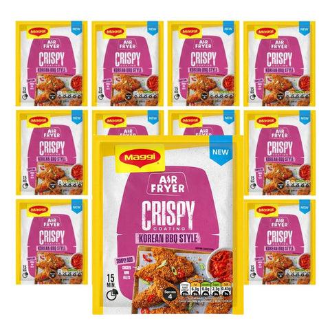 Maggi Air Fryer Crispy Coating Korean BBQ Style, box of 12 x 70g sachets