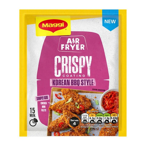 Single 70g sachet of Maggi Air Fryer Crispy Coating Korean BBQ Style