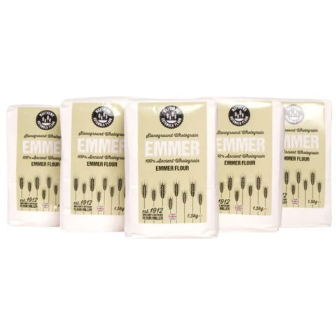 Matthews Stoneground Wholegrain EMMER Flour 5 x 1.5kg Bags